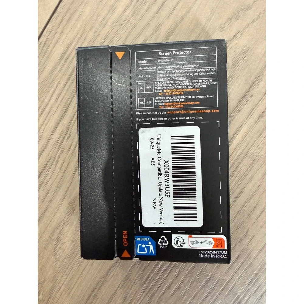 UniqueMe Screen Protector Model UniqueMe-15 New Version Clear Guard